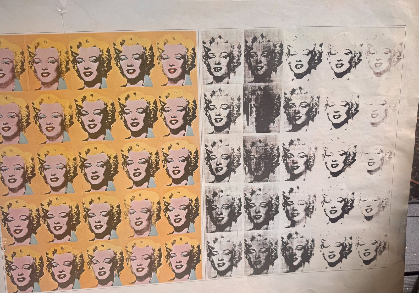Andy Warhol “Marilyn Diptych” reproduction poster
